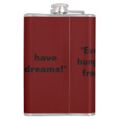 Intelligente Tiere im Internet "Hungry Frog Dreams Flachmann (Rückseite)