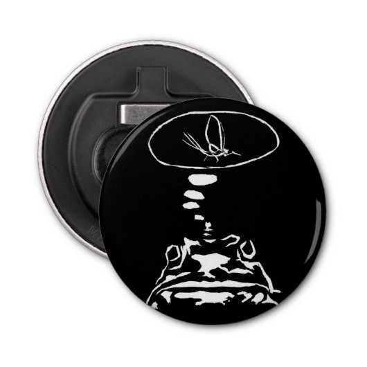 Intelligente Tiere im Internet "Hungry Frog Dreams Flaschenöffner (Vorderseite)