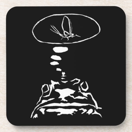 Intelligente Tiere im Internet "Hungry Frog Dreams Getränkeuntersetzer (Vorderseite)