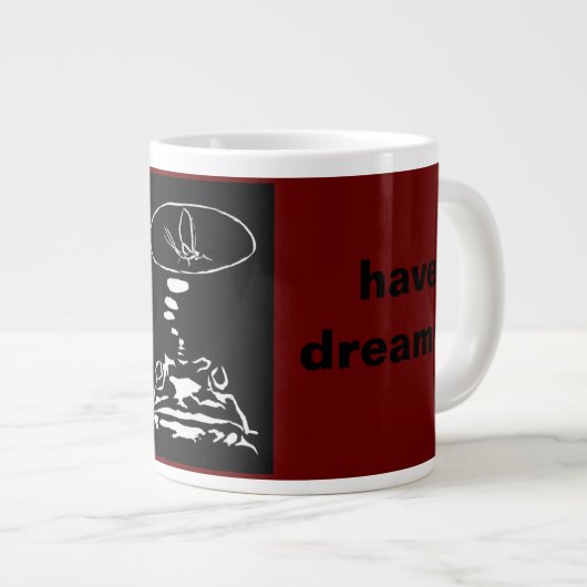 Intelligente Tiere im Internet "Hungry Frog Dreams Jumbo-Tasse (Vorderseite Rechts)
