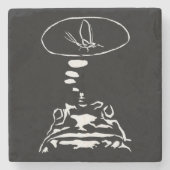 Intelligente Tiere im Internet "Hungry Frog Dreams Steinuntersetzer (Vorderseite)