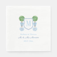 Intelligente Topiary Couples Wedding Wappen Monogr
