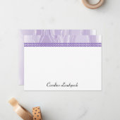 Intelligente und elegante Seide und Lila Perlen mi Mitteilungskarte (Vorderseite/Rückseite Beispiel)