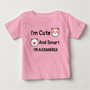 Intelligente und Niedliche Personalisierung Baby T-shirt