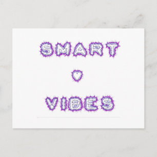 Intelligente Vibes Zitat Text Kunst Design Postkarte