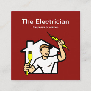 Intelligente Visitenkarten für Elektriker Quadratische Visitenkarte