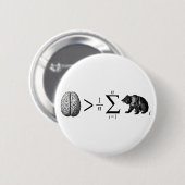 Intelligenter als der durchschnittliche Bär Button (Vorne & Hinten)