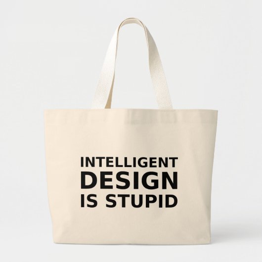 Intelligenter Entwurf ist dumm Jumbo Stoffbeutel (Vorne)