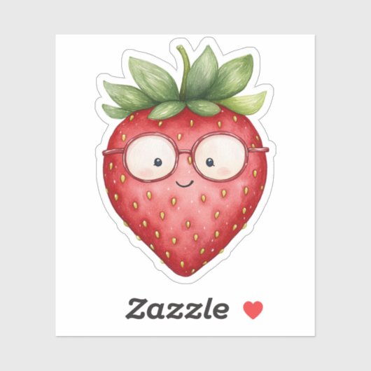 Intelligenter Erdbeeren-Aufkleber Aufkleber (Blatt)
