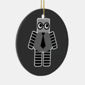Intelligenter Geek-Roboter Keramik Ornament (Rechts)