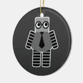 Intelligenter Geek-Roboter Keramik Ornament (Links)