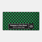 Intelligenter grüner Karo - Berufliches Unternehme Schreibtischunterlage (Vorderseite)