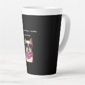Intelligenter Hund mit Brille – Lustiger Nerd-Welp Milchtasse (Rechte Ecke)