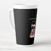 Intelligenter Hund mit Brille – Lustiger Nerd-Welp Milchtasse (Linke Ecke)