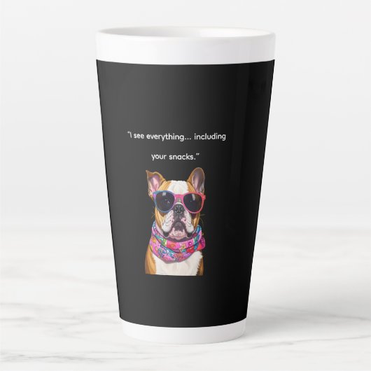 Intelligenter Hund mit Brille – Lustiger Nerd-Welp Milchtasse (Vorderseite)