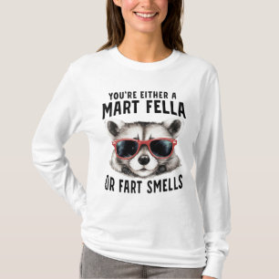 Intelligenter Kerl Furz Riecher Lustiger Waschbär T-Shirt