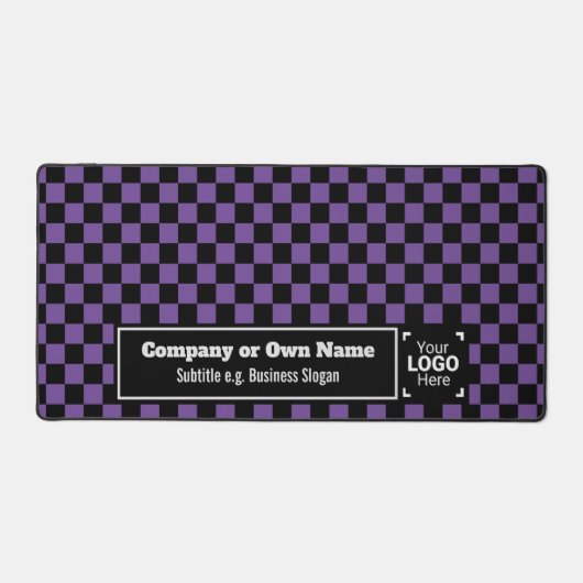 Intelligenter Lila Karo: Berufliches Unternehmen Schreibtischunterlage (Vorderseite)