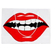 Intelligenter Mund keine Griffe abgehalten Große Geschenktüte (Rückseite)