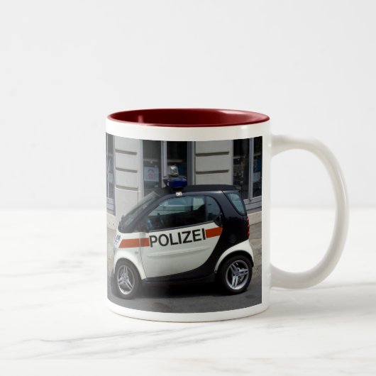 intelligenter Polizeiwagen Zweifarbige Tasse (Rechts)