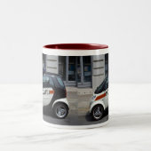 intelligenter Polizeiwagen Zweifarbige Tasse (Mittel)