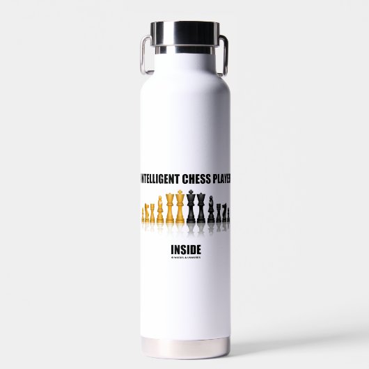 Intelligenter Schachspieler im Reflektivschach Trinkflasche (Vorne)