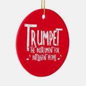 Intelligenter Trumpet-Rough Text Keramik Ornament (Rechts)