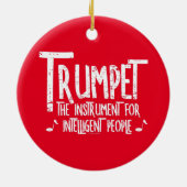 Intelligenter Trumpet-Rough Text Keramik Ornament (Hinten)