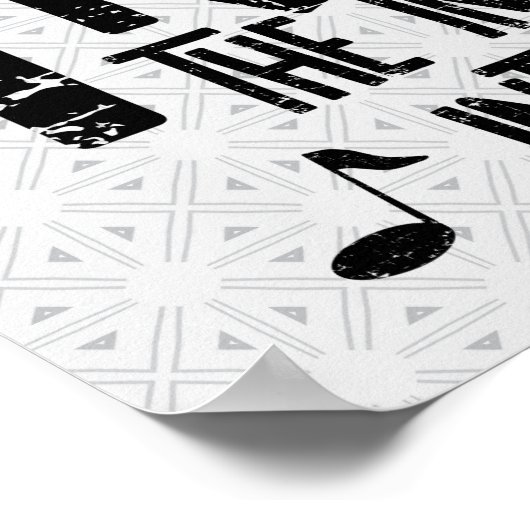 Intelligenter Trumpet-Rough Text Poster (Ecke)