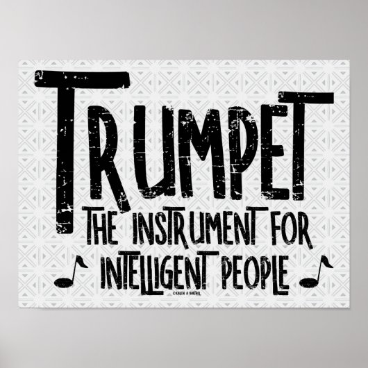Intelligenter Trumpet-Rough Text Poster (Vorne)