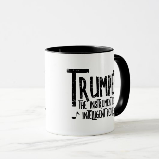 Intelligenter Trumpet-Rough Text Tasse (VorderseiteRechts)