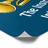 Intelligenter Trumpet - Weißer Text Poster (Ecke)