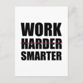 Intelligenter und Motivierend arbeiten Postkarte (Vorderseite)