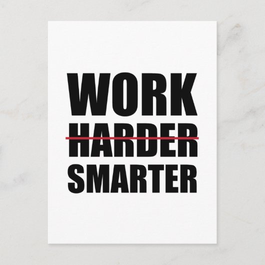 Intelligenter und Motivierend arbeiten Postkarte (Vorderseite)