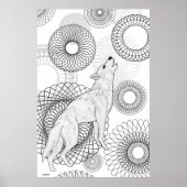 Intelligenter Wolf Poster (Vorne)