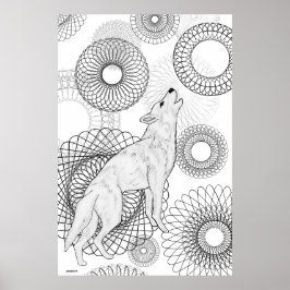 Intelligenter Wolf Poster