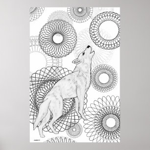 Intelligenter Wolf Poster