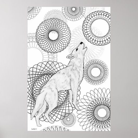 Intelligenter Wolf Poster (Vorne)