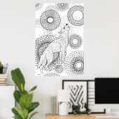 Intelligenter Wolf Poster (Heimbüro)