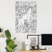 Intelligenter Wolf Poster (Heimbüro)