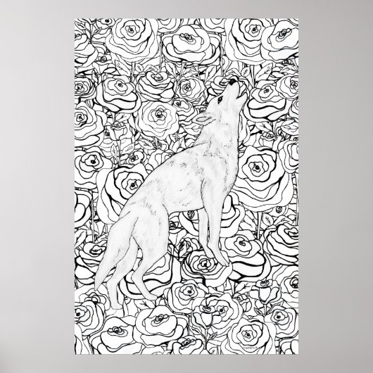 Intelligenter Wolf Poster (Vorne)