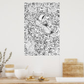 Intelligenter Wolf Poster (Küche)