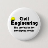 Intelligenter Ziviler Ingenieur Button (Vorderseite)