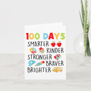 Intelligentere Kinder 100 Schultage Karte