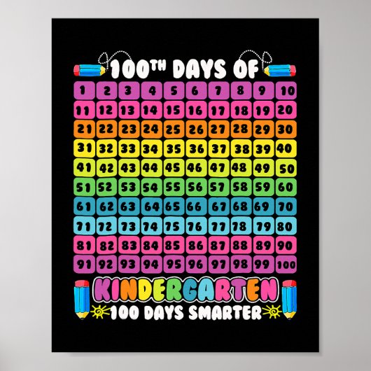 Intelligentere Zahlen 100. Kindergarten 100 Tage Poster (Vorne)