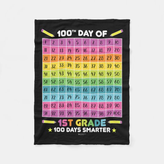 Intelligenterer 100. Schultag 1. Schulstufe Fleecedecke (Vorderseite)