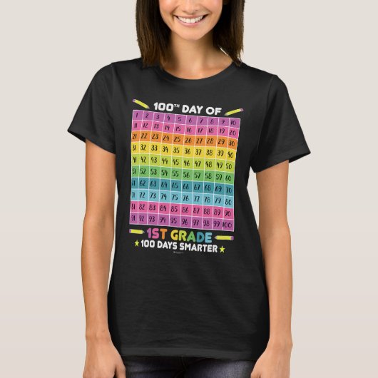 Intelligenterer 100. Schultag 1. Schulstufe T-Shirt (Vorderseite)