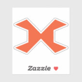 Intelligentes Gaming-Letter X-Monogramm Aufkleber (Blatt)