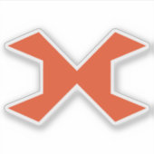 Intelligentes Gaming-Letter X-Monogramm Aufkleber (Vorderseite)