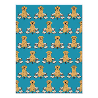 Intelligentes Golden Retriever Kreativstudio Kunst Poster