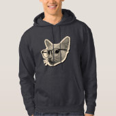 Intelligentes Katzendesign mit Brille  Hoodie (Vorderseite)